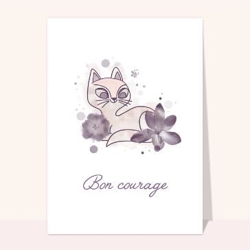 Chat espi&egrave;gle et fleurs pour ton moral
