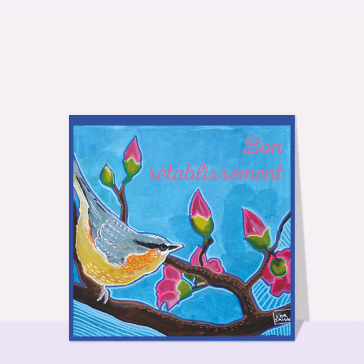 Oiseau color&eacute; pour un r&eacute;tablissement joyeux