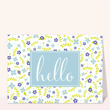 Bonjour fleuri sur fond pastel