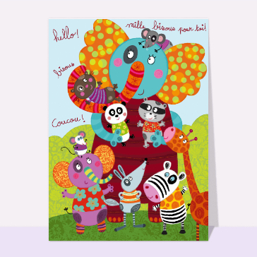 Un &eacute;l&eacute;phant plein de tendres bisous