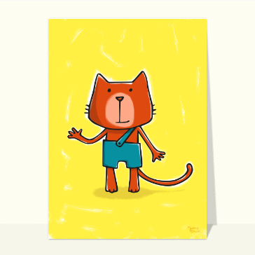Salut le chat color&eacute; qui dit bonjour