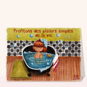 Plong&eacute;e dans les plaisirs de la vie
