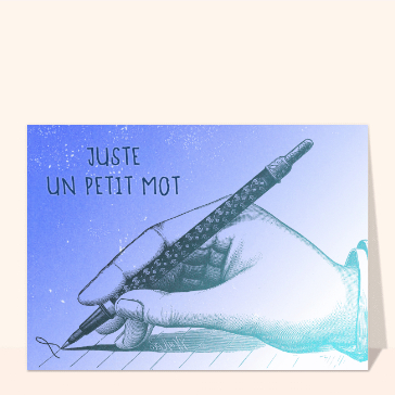 Bonjour avec un mot &eacute;crit &agrave; la main