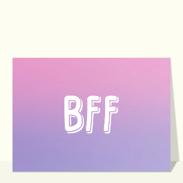 BFF : Un bonjour amical et color&eacute;