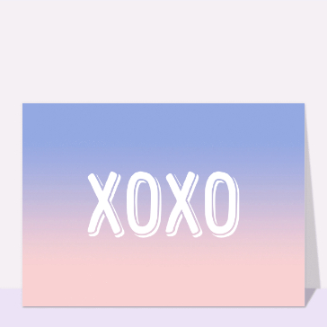 Bonjour affectueux avec un joli XOXO