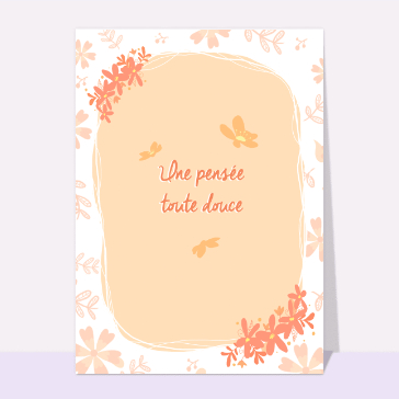 Pens&eacute;e douce avec des fleurs enchanteresses