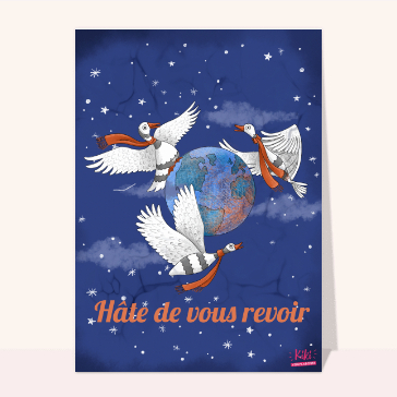 Oies joyeuses pour un bonjour chaleureux
