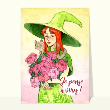 Bonjour fleuri d'une sorci&egrave;re pleine de charme