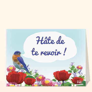 Bonjour color&eacute; avec un oiseau chantant
