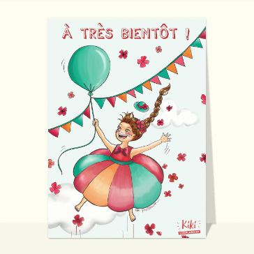 Bonjour joyeux avec une fillette color&eacute;e