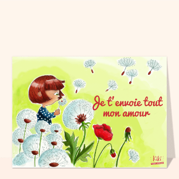 Bonjour enchant&eacute; dans un jardin fleuri