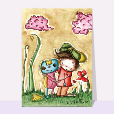 Bonjour tendre avec un ami color&eacute;