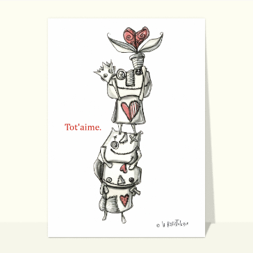 Tot'aime, un bonjour plein d'amour et de tendresse