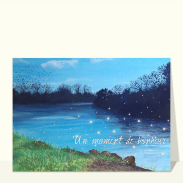 Bonjour naturel au bord de l'eau paisible