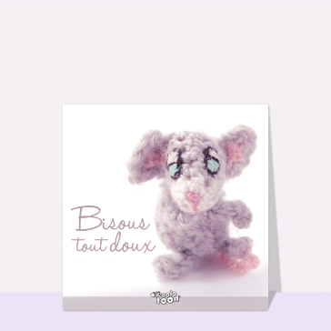 Bisous doux d'une souris amicale &agrave; c&acirc;liner