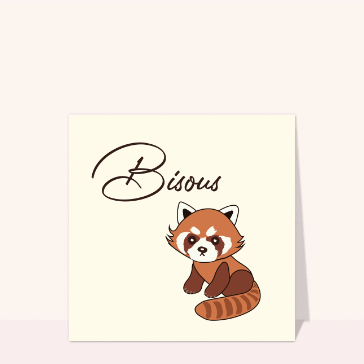Bisous chaleureux d'un panda roux mignon