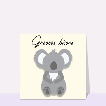 Gros bisous d'un adorable koala c&acirc;lin