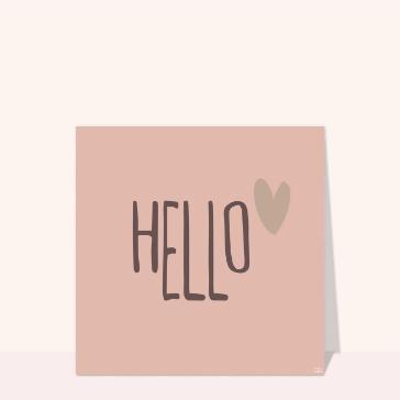 Hello stylis&eacute; avec un c&oelig;ur chaleureux