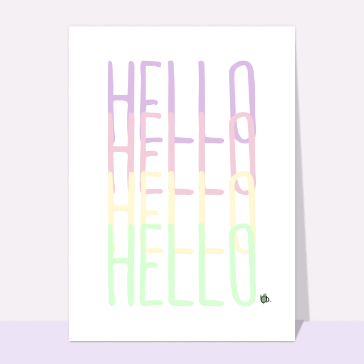 Bonjour color&eacute; avec un message amical