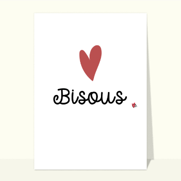 Bisous chaleureux avec un c&oelig;ur vibrant