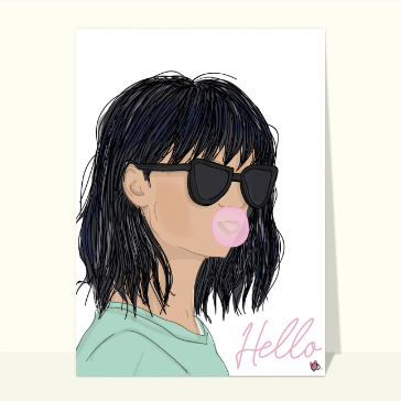 Bonjour styl&eacute; avec une fille en lunettes