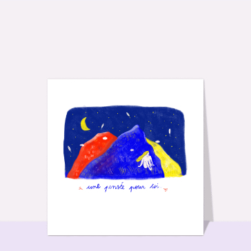 Bonjour &eacute;toil&eacute; avec des montagnes color&eacute;es