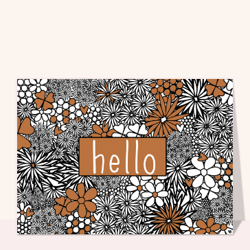 Bonjour floral et graphique en couleurs vives