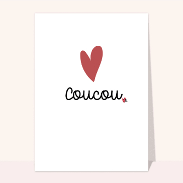 Coucou tendre avec un grand c&oelig;ur chaleureux