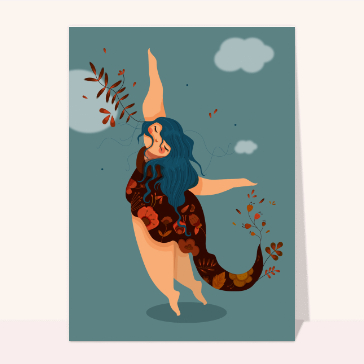 Bonjour artistique avec une femme joyeuse