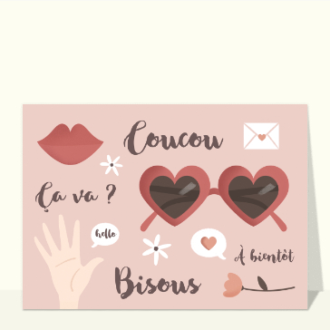 Coucou chaleureux avec lunettes en c&oelig;ur