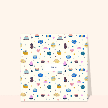Bisou sucr&eacute; avec des gourmandises color&eacute;es