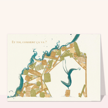 Bonjour cr&eacute;atif avec un design color&eacute;