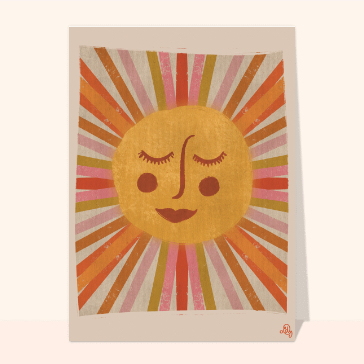 Bonjour ensoleill&eacute; avec un visage souriant
