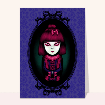 Fille gothique aux yeux myst&eacute;rieux