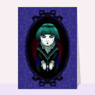 Portrait gothique d'une fillette myst&eacute;rieuse