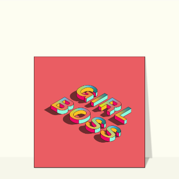 Girl Boss en couleurs vives et dynamiques