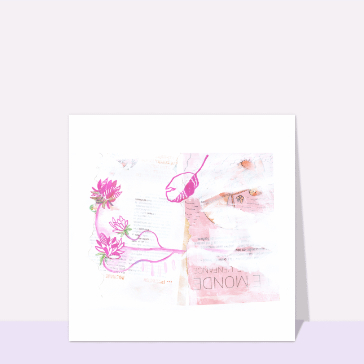 Fleurs d&eacute;licates dans un univers pastel vibrant