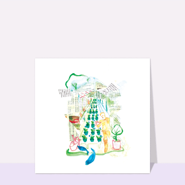 Jardinage cr&eacute;atif avec des couleurs &eacute;clatantes