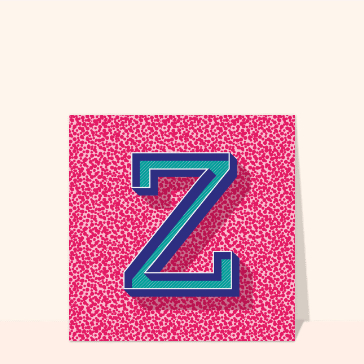Z cr&eacute;atif sur fond graphique color&eacute;