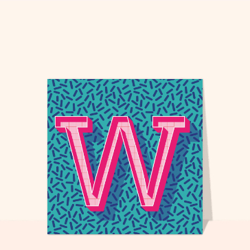 W color&eacute;e sur fond graphique dynamique