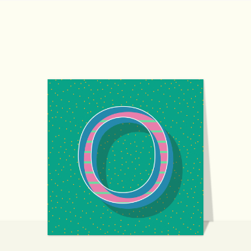 Lettre O color&eacute;e avec design ludique et graphique