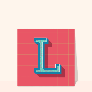 Lettre L color&eacute;e sur fond graphique dynamique
