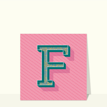 Lettre F color&eacute;e au design dynamique et ludique
