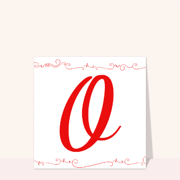 Lettre O &eacute;l&eacute;gante avec un design raffin&eacute;