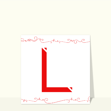 Lettre L artistique sur fond minimaliste