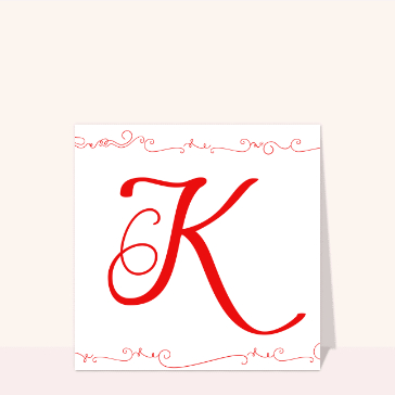 K &eacute;l&eacute;gante en rouge avec motifs raffin&eacute;s