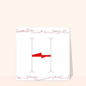 Lettre H originale avec un design &eacute;l&eacute;gant