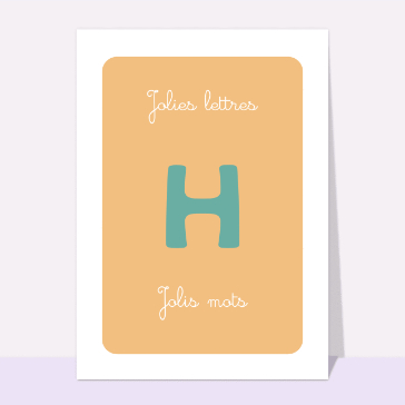 Lettre H color&eacute;e avec design attrayant