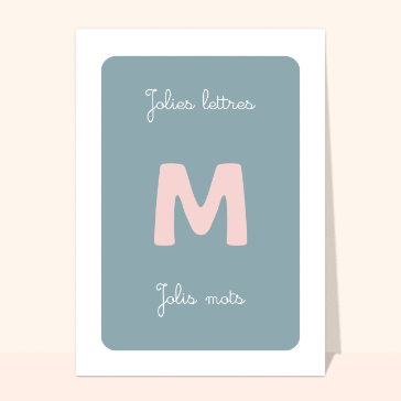M color&eacute;e pour jolis mots &agrave; partager