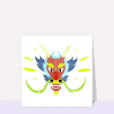 Dragon l&eacute;gendaire aux couleurs &eacute;clatantes